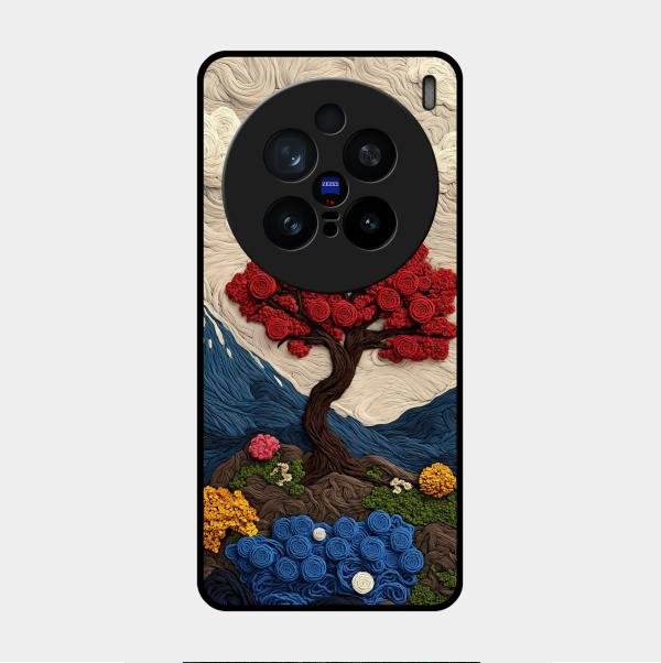 Eternal Nature Tapestry Glass Case Cover For Vivo - ShopOnCliQ