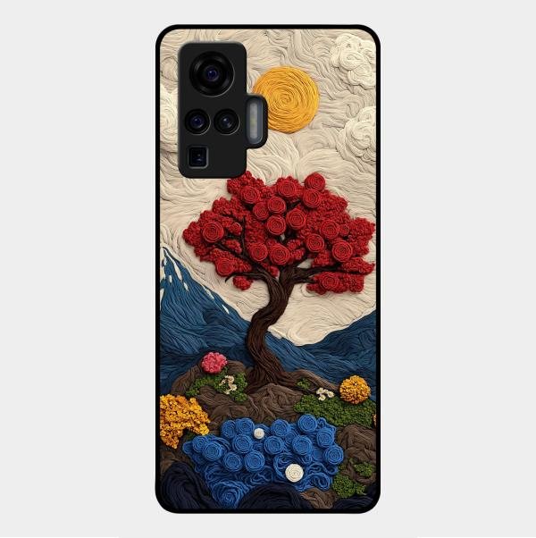 Eternal Nature Tapestry Glass Case Cover For Vivo - ShopOnCliQ
