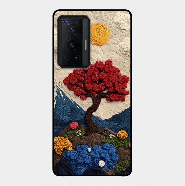 Eternal Nature Tapestry Glass Case Cover For Vivo - ShopOnCliQ