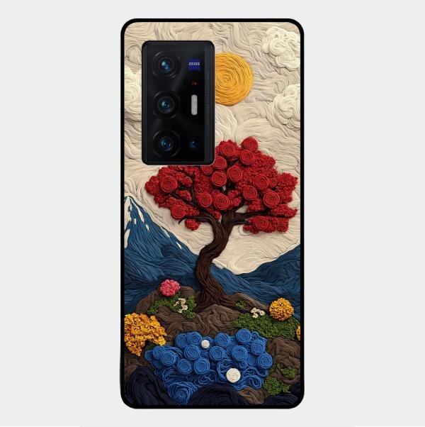 Eternal Nature Tapestry Glass Case Cover For Vivo - ShopOnCliQ