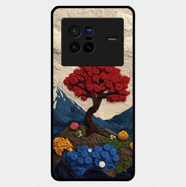 Eternal Nature Tapestry Glass Case Cover For Vivo - ShopOnCliQ