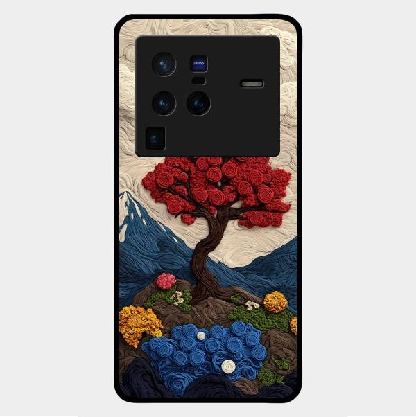 Eternal Nature Tapestry Glass Case Cover For Vivo - ShopOnCliQ