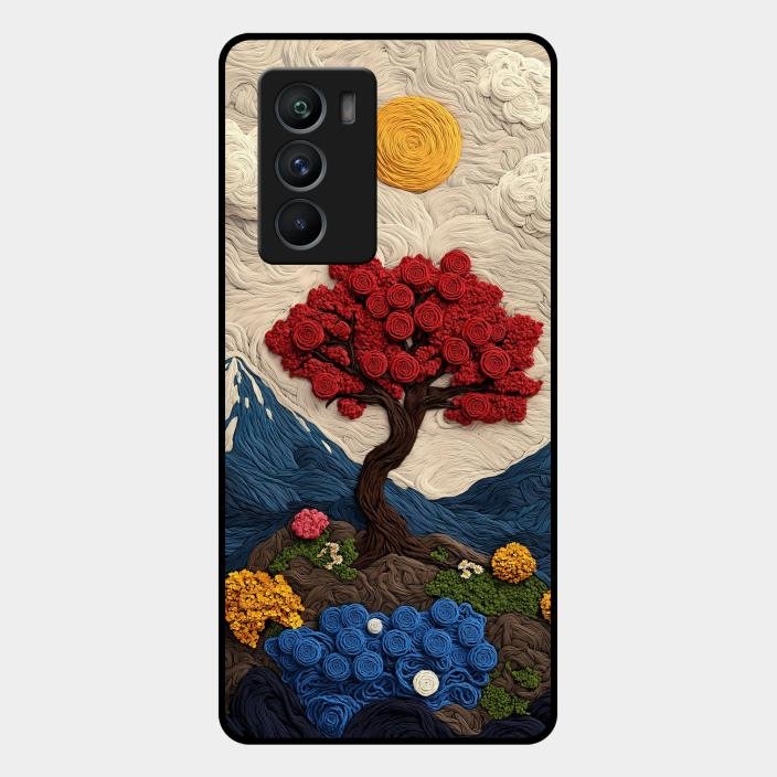 Eternal Nature Tapestry Glass Case For Iqoo 9 Se 5G
