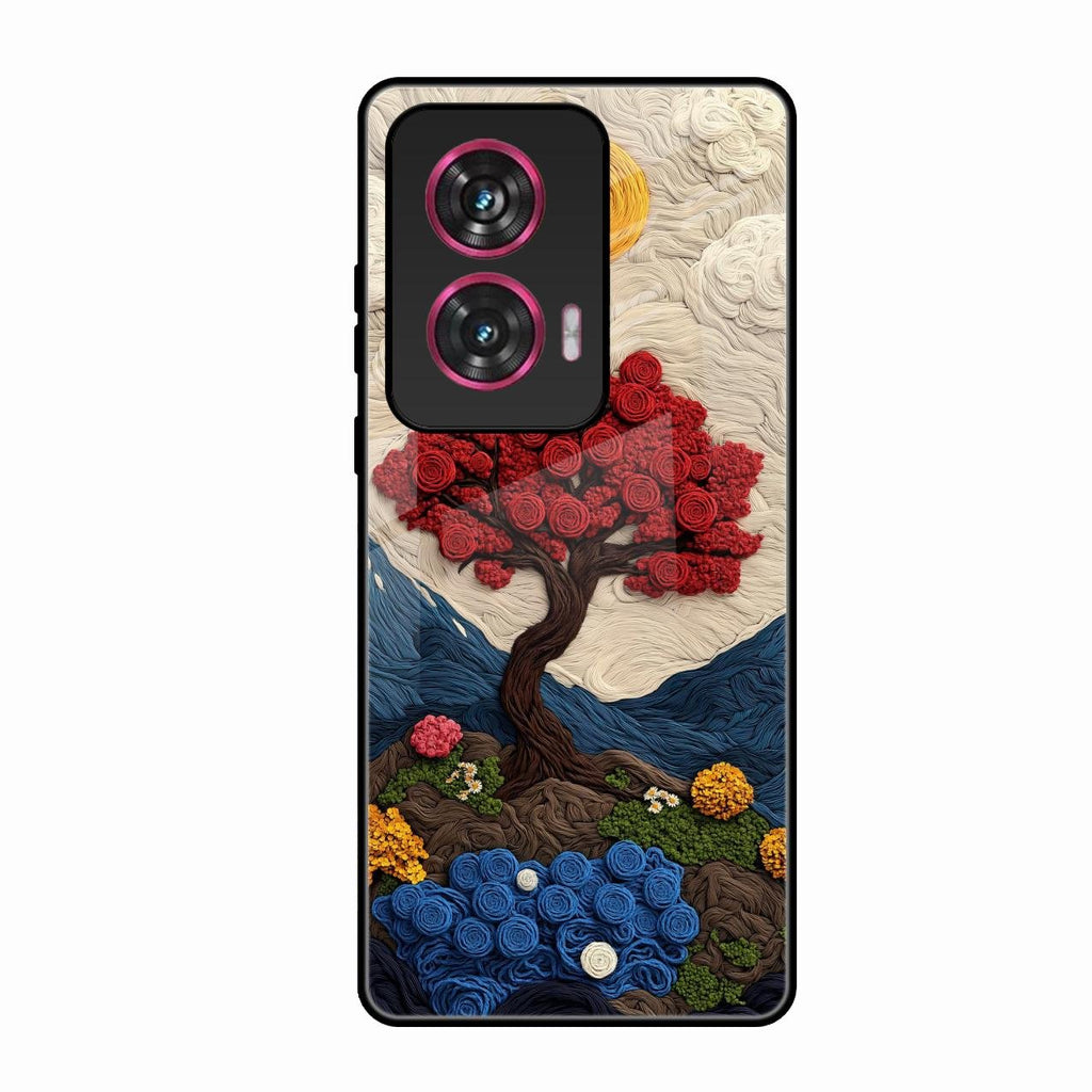 Eternal Nature Tapestry Glass Case For Motorola Edge 50 Fusion 5G