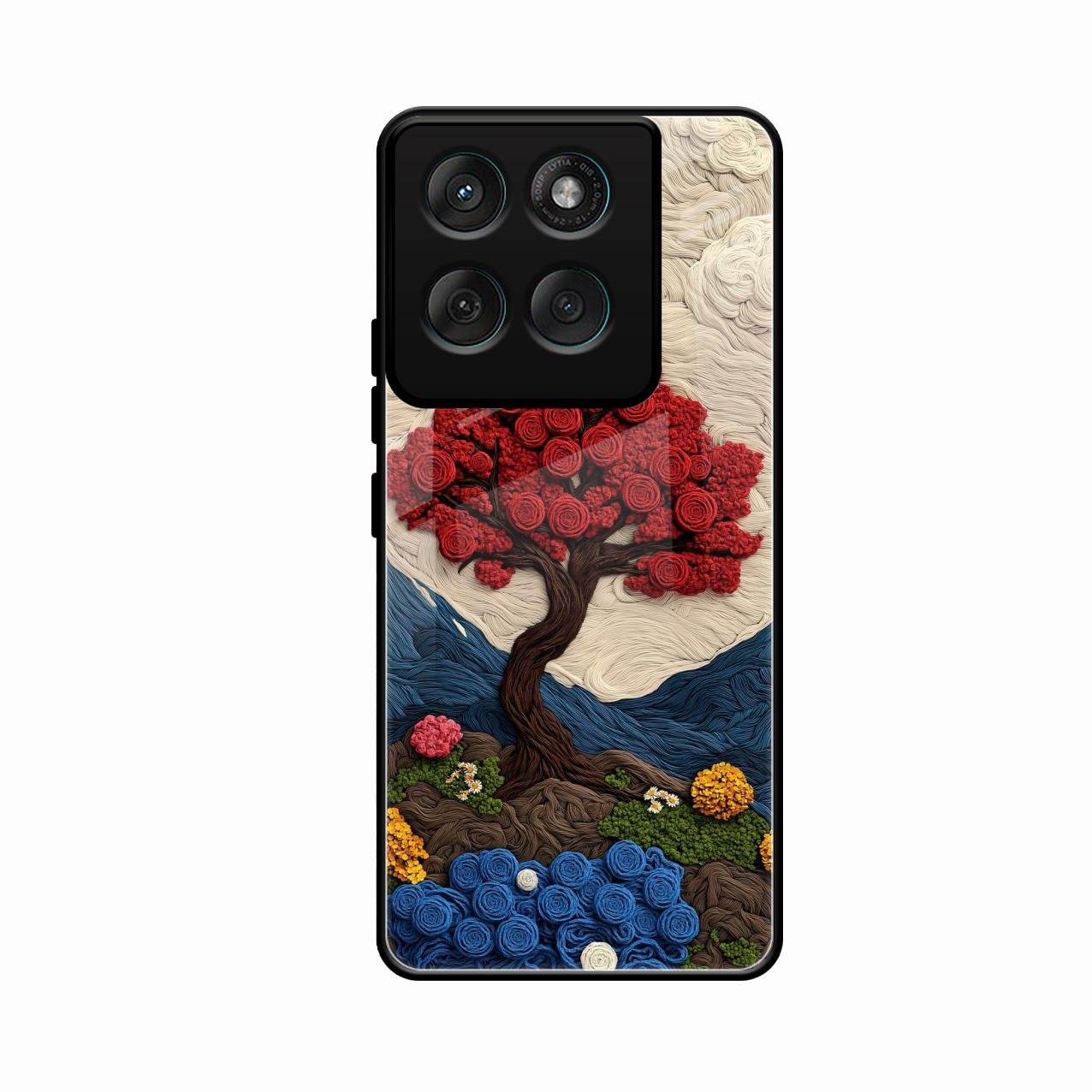 Eternal Nature Tapestry Glass Case For Motorola G67 Power 5G