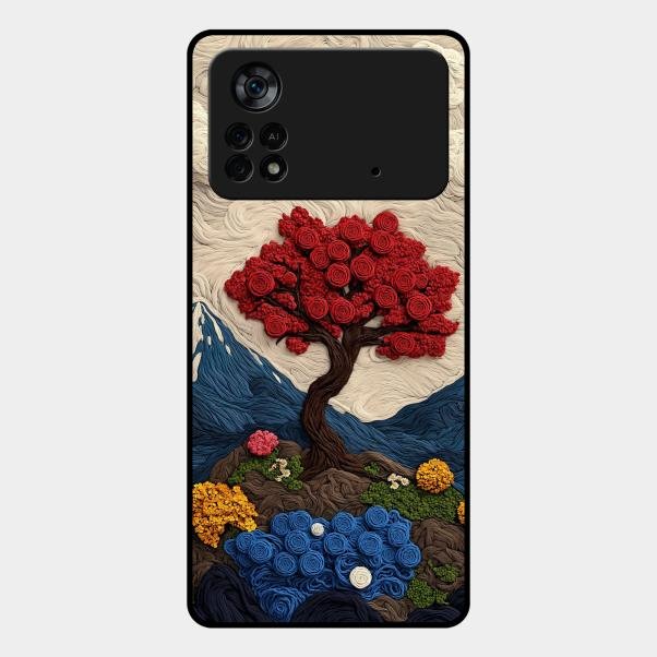 Eternal Nature Tapestry Glass Case For Poco X4 Pro 5G