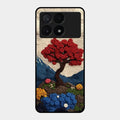 Eternal Nature Tapestry Glass Case For Poco X6 Pro 5G