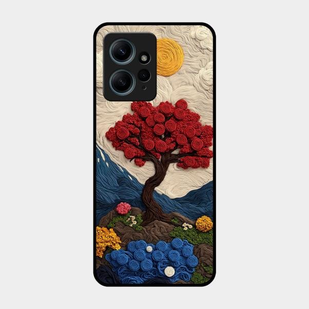 Eternal Nature Tapestry Glass Case For Redmi Note 12 4G