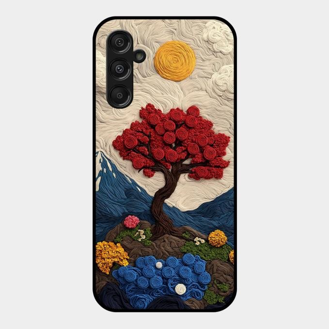 Eternal Nature Tapestry Glass Case For Samsung Galaxy M34 5G