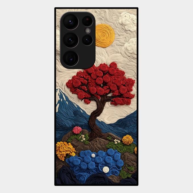 Eternal Nature Tapestry Glass Case For Samsung Galaxy S22 Ultra 5G