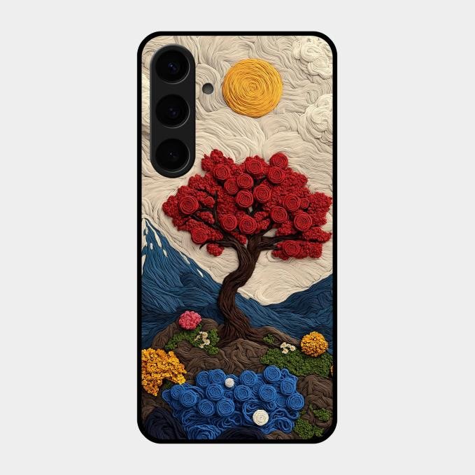 Eternal Nature Tapestry Glass Case For Samsung Galaxy S24 Plus 5G
