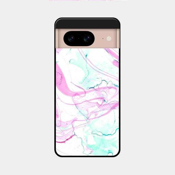 Fashion Marble Texture Glossy Metal Case Cover For Google Pixel 8 5G