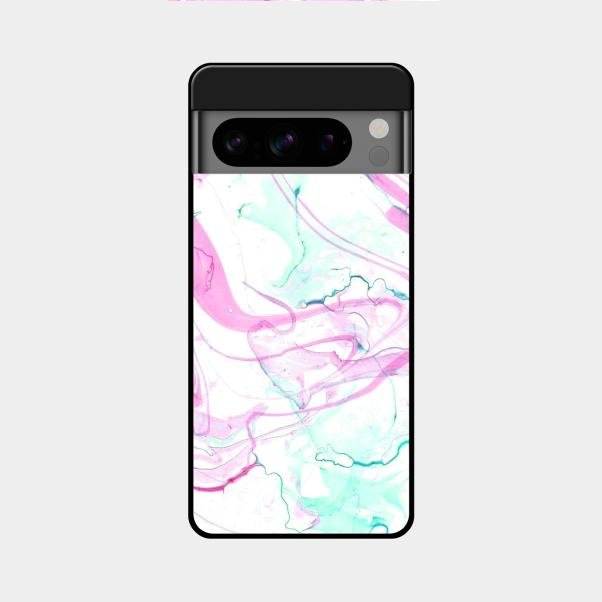 Fashion Marble Texture Glossy Metal Case Cover For Google Pixel 8 Pro 5G