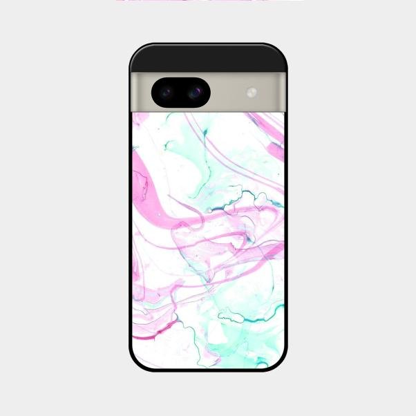 Fashion Marble Texture Glossy Metal Case Cover For Google Pixel 8A 5G