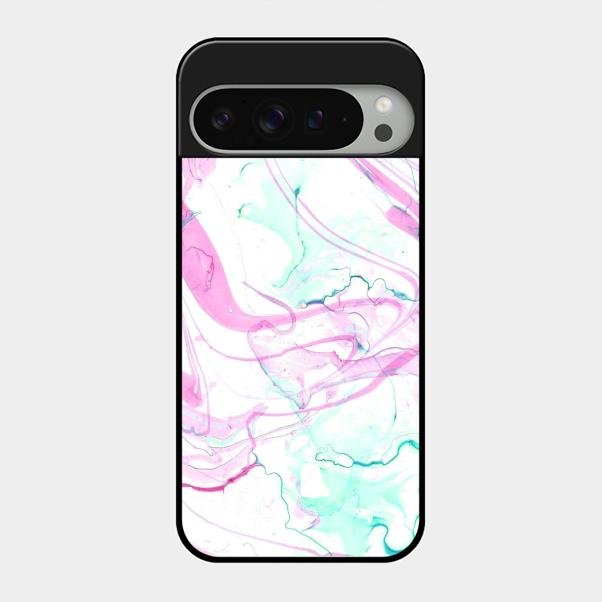 Fashion Marble Texture Glossy Metal Case Cover For Google Pixel 9 Pro Xl