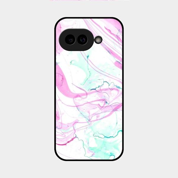 Fashion Marble Texture Glossy Metal Case Cover For Google Pixel 9A 5G