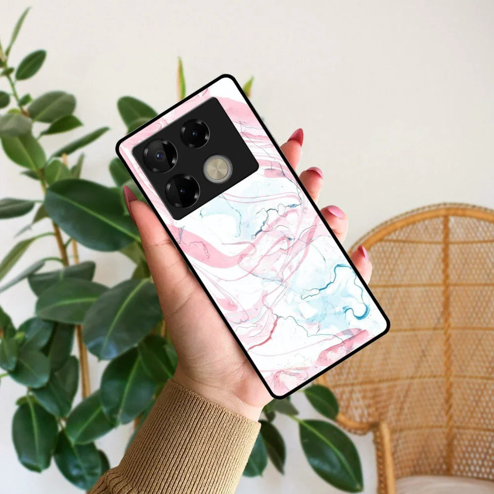 Fashion Marble Texture Glossy Metal Case Cover For Infinix - ShopOnCliQ