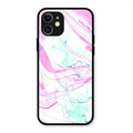Fashion Marble Texture Glossy Metal Case Cover For iPhone 12