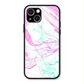 Fashion Marble Texture Glossy Metal Case Cover For iPhone 13