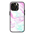 Fashion Marble Texture Glossy Metal Case Cover For iPhone 14 Pro