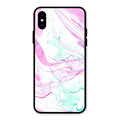 Fashion Marble Texture Glossy Metal Case Cover For iPhone XS