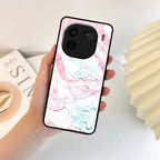 Fashion Marble Texture Glossy Metal Case Cover For iQOO - ShopOnCliQ