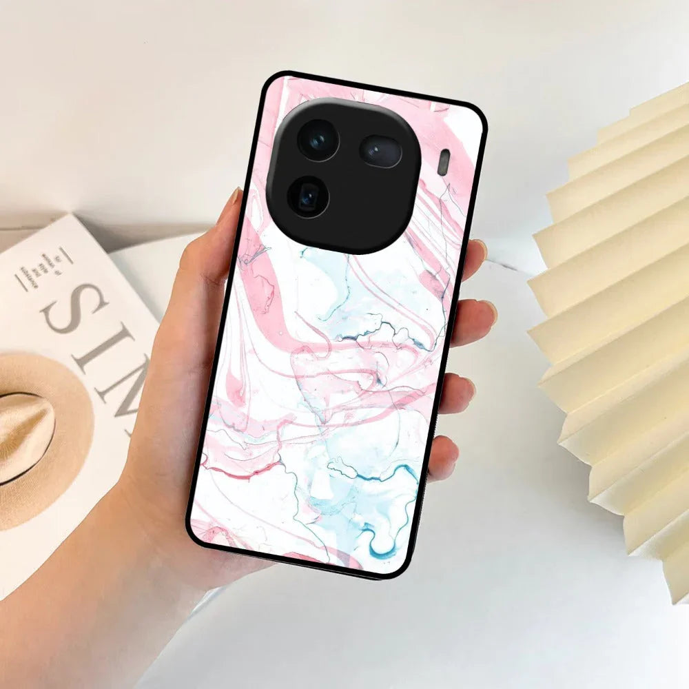 Fashion Marble Texture Glossy Metal Case Cover For iQOO - ShopOnCliQ