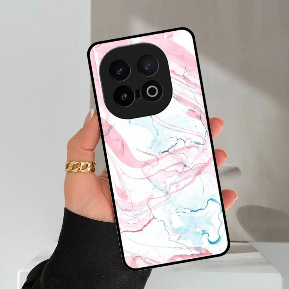 Fashion Marble Texture Glossy Metal Case Cover For iQOO - ShopOnCliQ