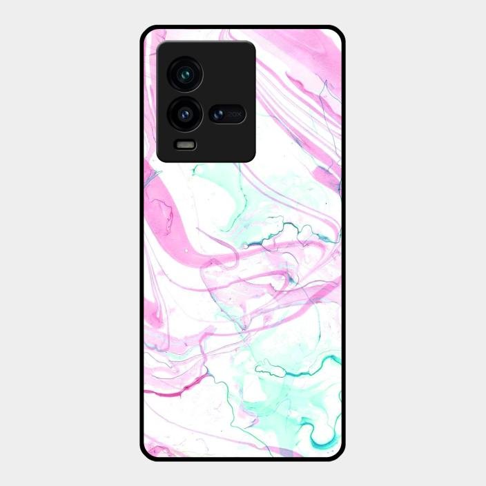 Fashion Marble Texture Glossy Metal Case Cover For Iqoo 9T 5G