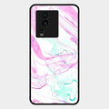 Fashion Marble Texture Glossy Metal Case Cover For Iqoo Neo 7 5G