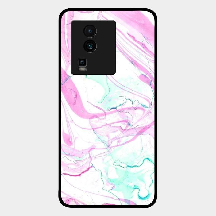 Fashion Marble Texture Glossy Metal Case Cover For Iqoo Neo 7 5G