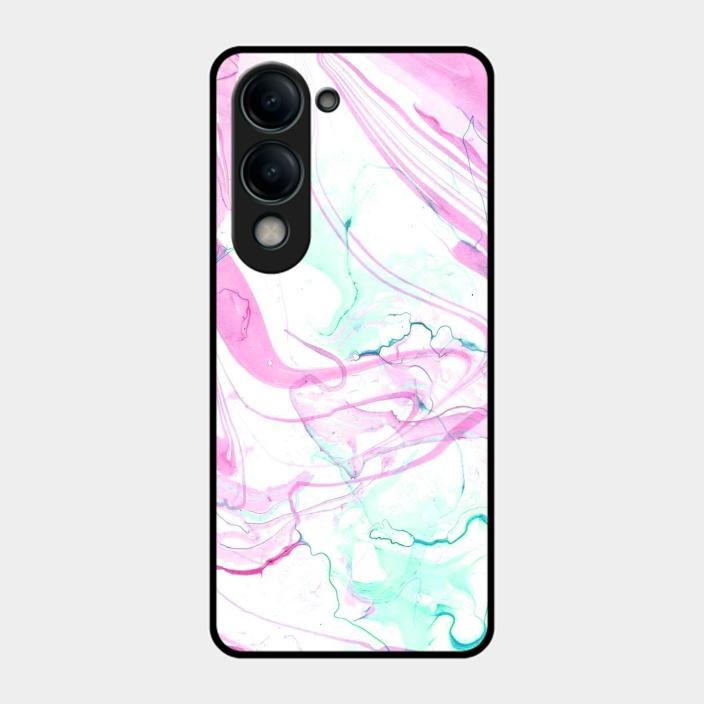 Fashion Marble Texture Glossy Metal Case Cover For Iqoo Z10 Lite