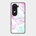 Fashion Marble Texture Glossy Metal Case Cover For Iqoo Z9S 5G