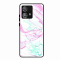 Fashion Marble Texture Glossy Metal Case Cover For Motorola Edge 40 5G