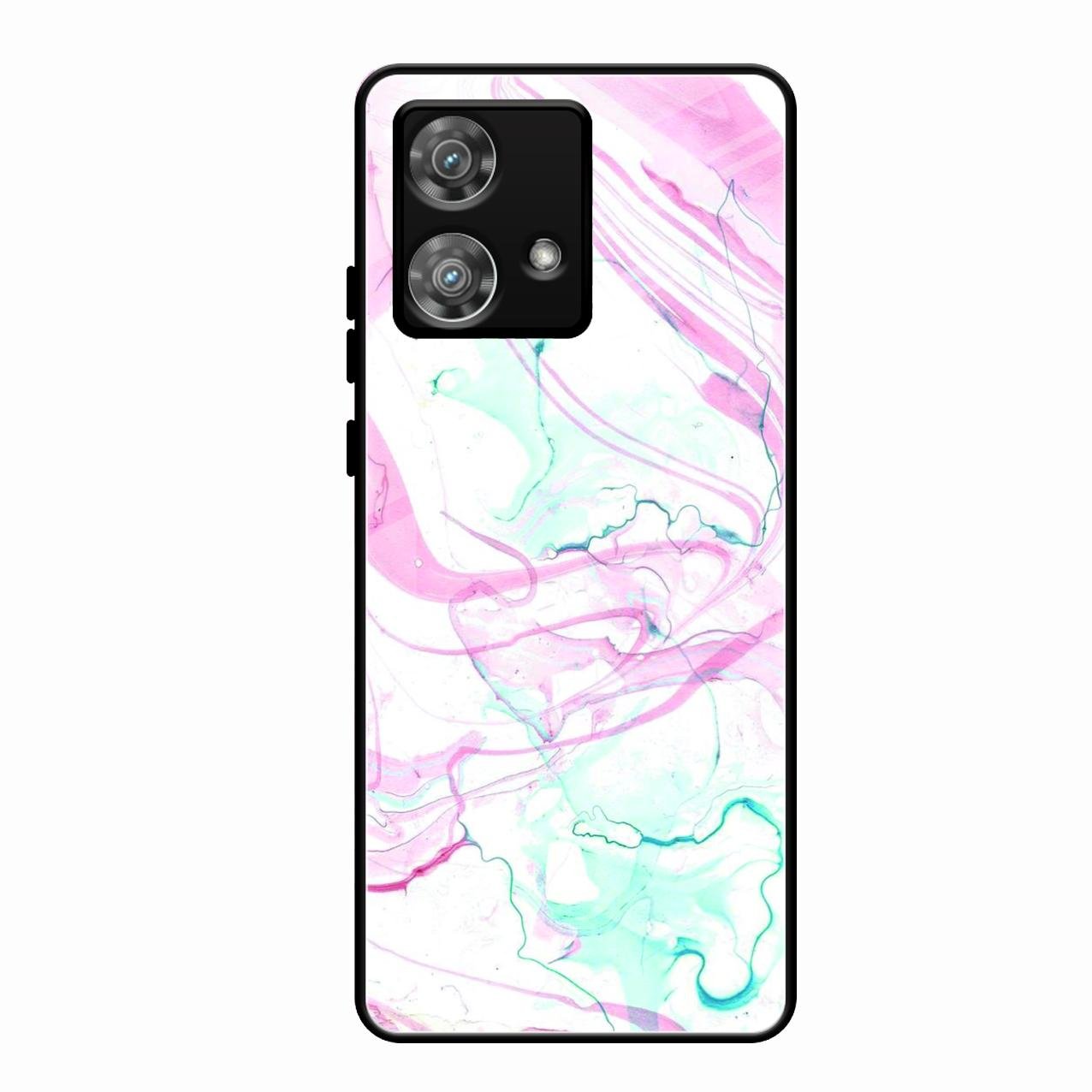 Fashion Marble Texture Glossy Metal Case Cover For Motorola Edge 40 5G