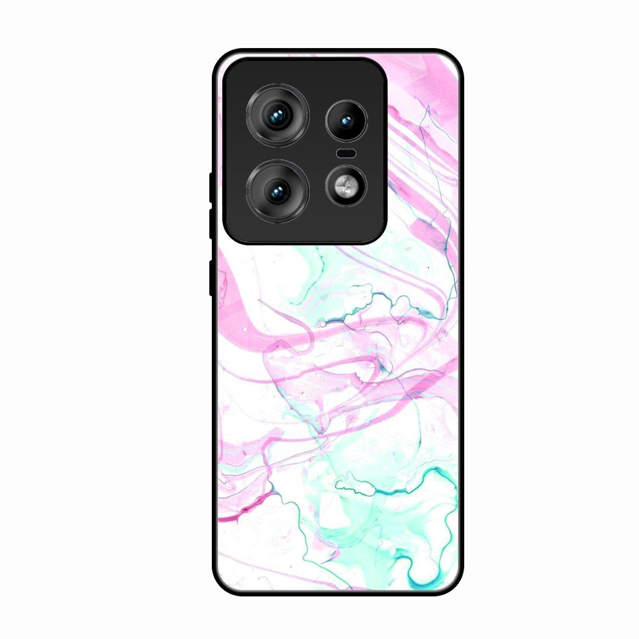 Fashion Marble Texture Glossy Metal Case Cover For Motorola Edge 50 Pro