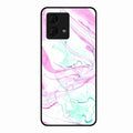 Fashion Marble Texture Glossy Metal Case Cover For Motorola g84 5G