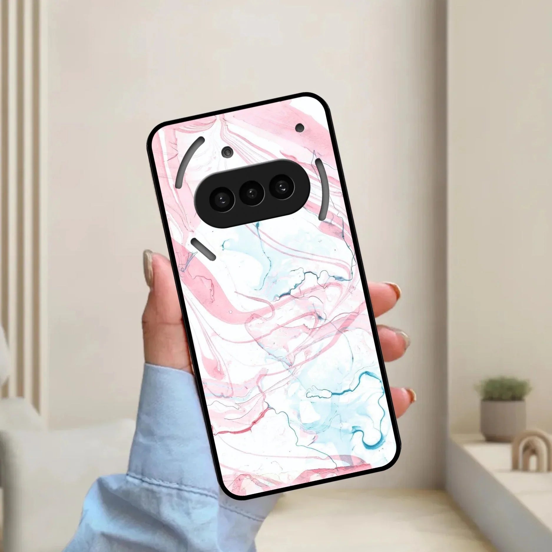 Fashion Marble Texture Glossy Metal Case Cover For Nothing - ShopOnCliQ