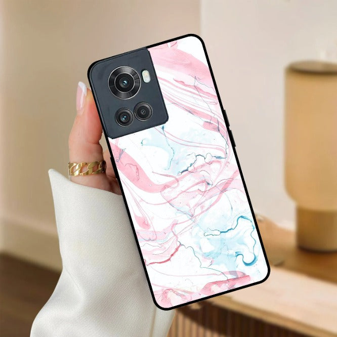 Fashion Marble Texture Glossy Metal Case Cover For OnePlus