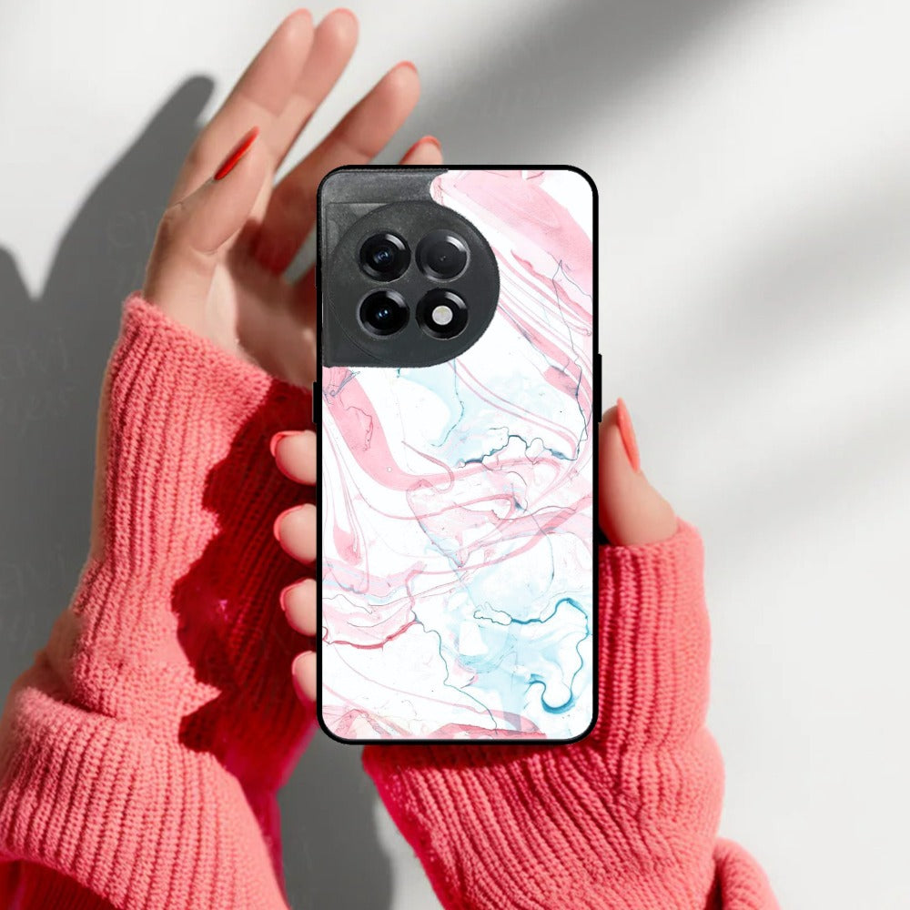 Fashion Marble Texture Glossy Metal Case Cover For OnePlus