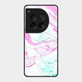 Fashion Marble Texture Glossy Metal Case Cover For Oneplus 12 5G