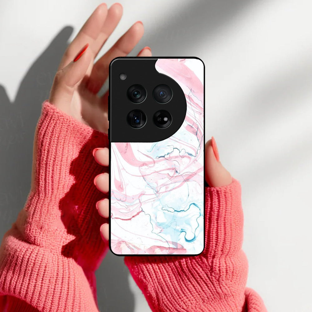 Fashion Marble Texture Glossy Metal Case Cover For OnePlus