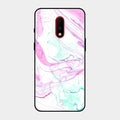 Fashion Marble Texture Glossy Metal Case Cover For Oneplus 7