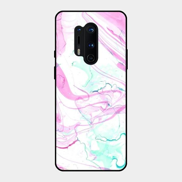 Fashion Marble Texture Glossy Metal Case Cover For Oneplus 8 Pro
