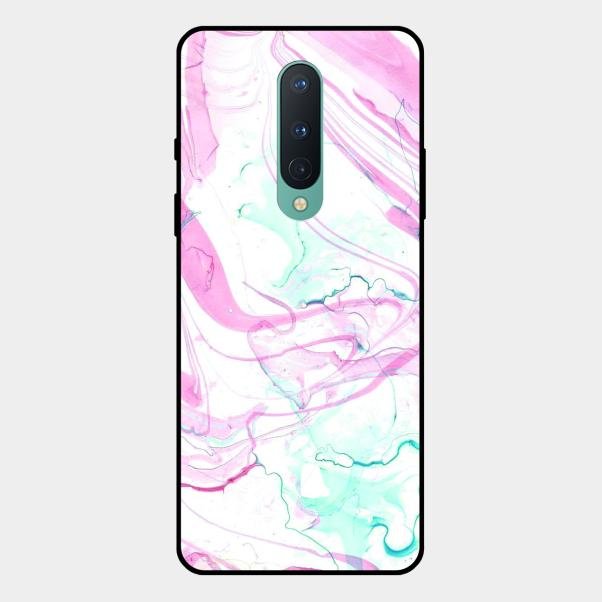Fashion Marble Texture Glossy Metal Case Cover For Oneplus 8