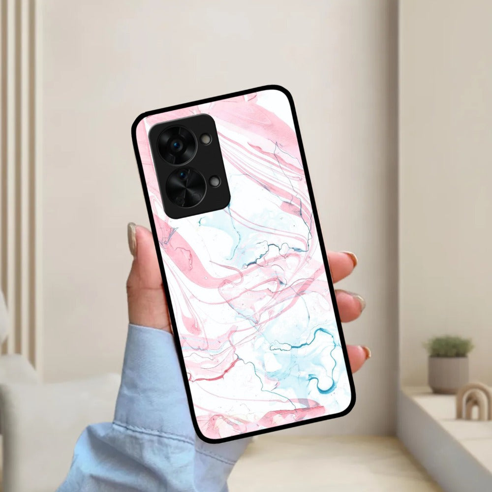 Fashion Marble Texture Glossy Metal Case Cover For OnePlus