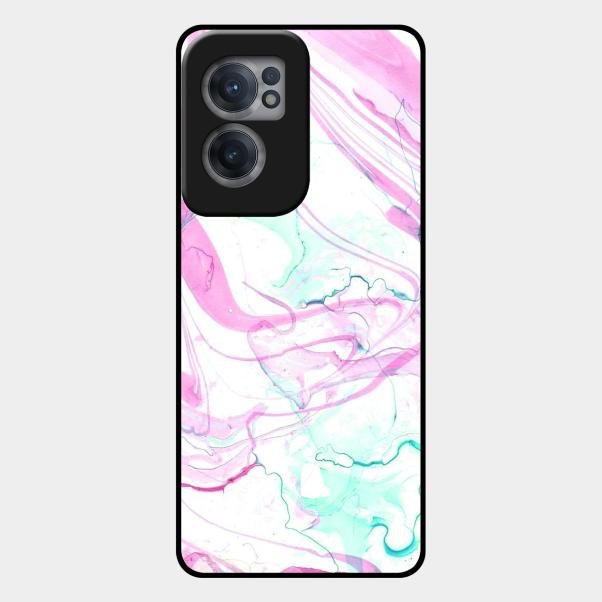 Fashion Marble Texture Glossy Metal Case Cover For Oneplus Nord Ce 2 5G