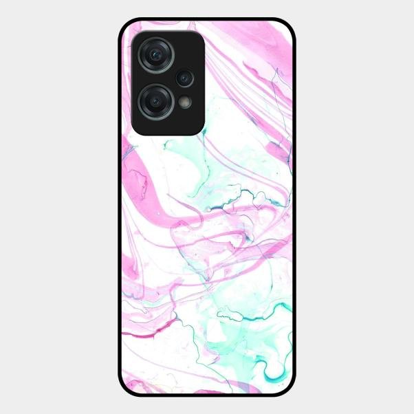 Fashion Marble Texture Glossy Metal Case Cover For Oneplus Nord Ce 2 Lite 5G