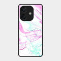 Fashion Marble Texture Glossy Metal Case Cover For Oppo A3X 5G