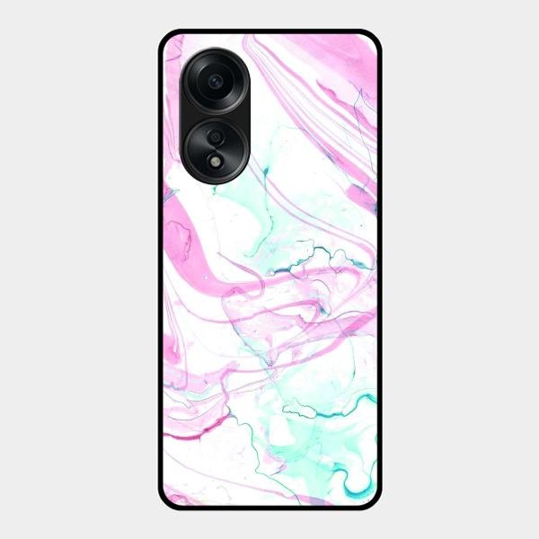 Fashion Marble Texture Glossy Metal Case Cover For Oppo A58